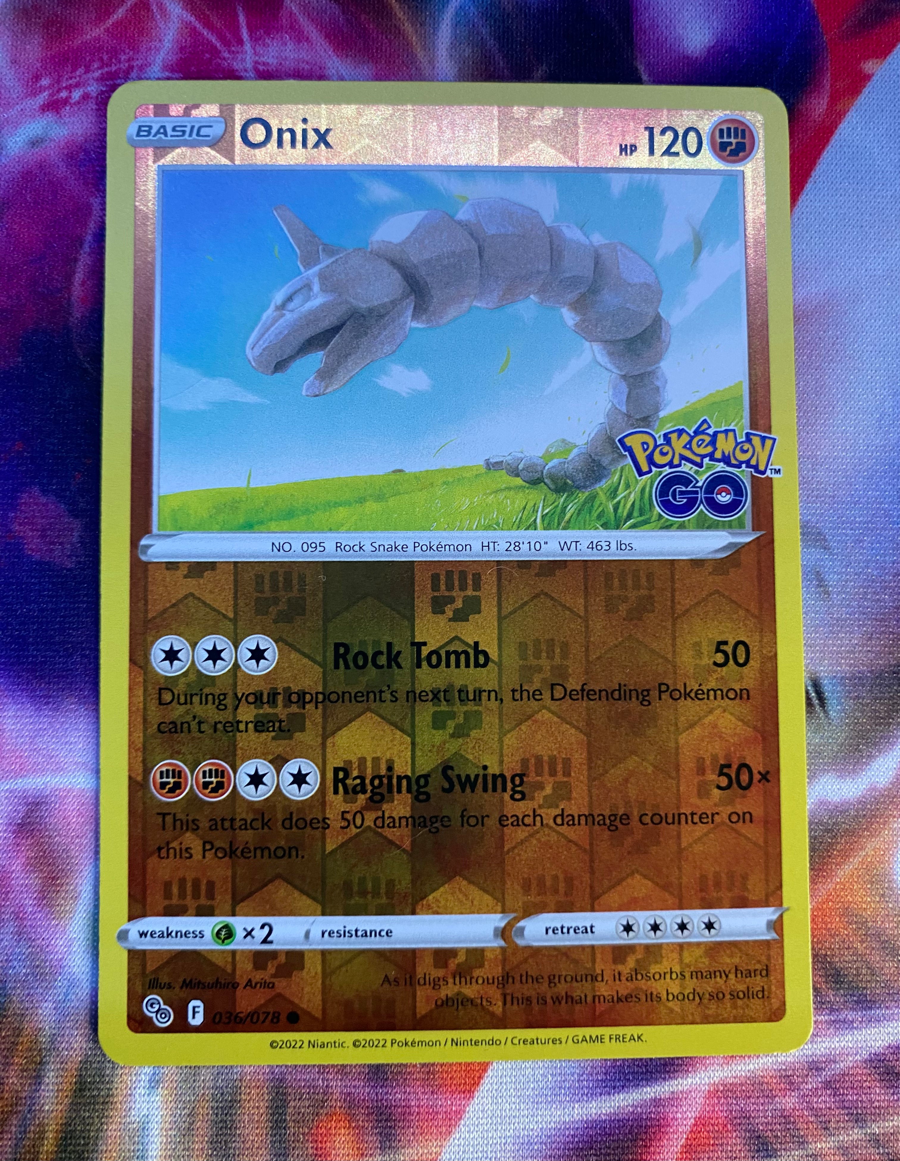 Onix - 036/078 - Pokemon Go - Reverse Holo
