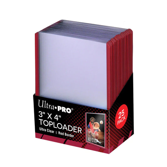 Ultra Pro "Red" 3x4 Toploader (25ct)