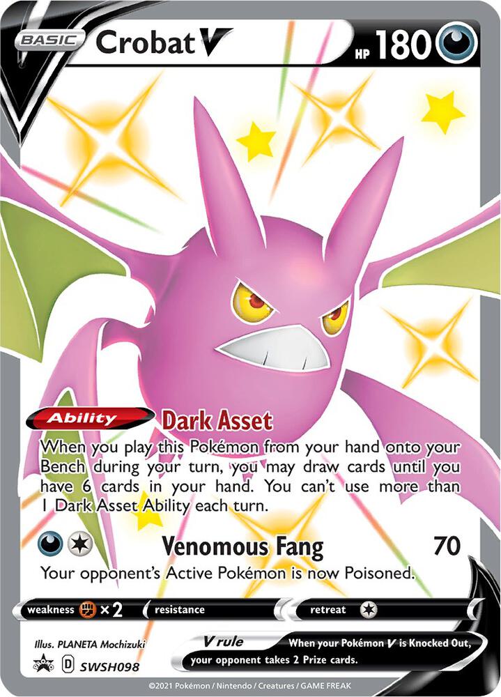 Crobat V - SWSH098 - SWSH: Sword & Shield Promo Cards