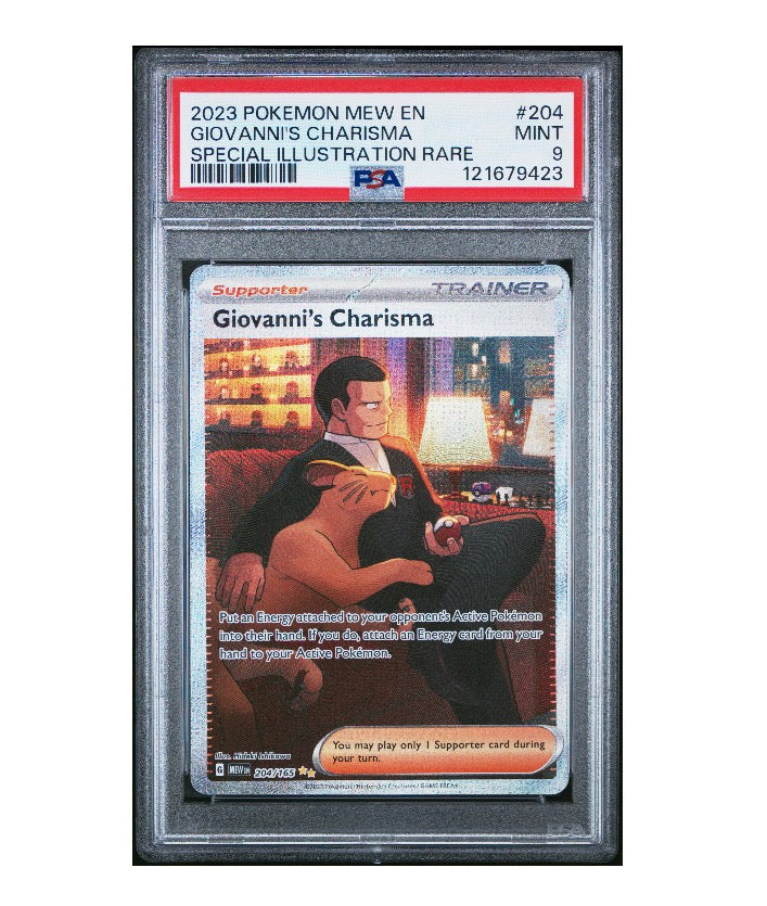 PSA 9 Giovanni’s Charisma 204/165 - SV: Scarlet & Violet 151
