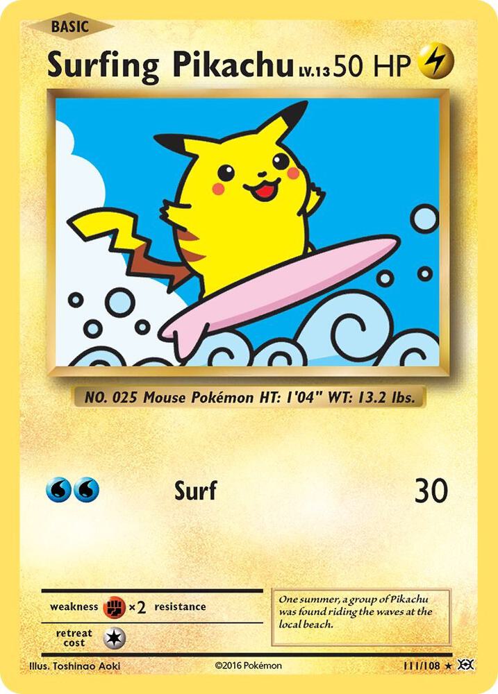Surfing Pikachu - XY - Evolutions