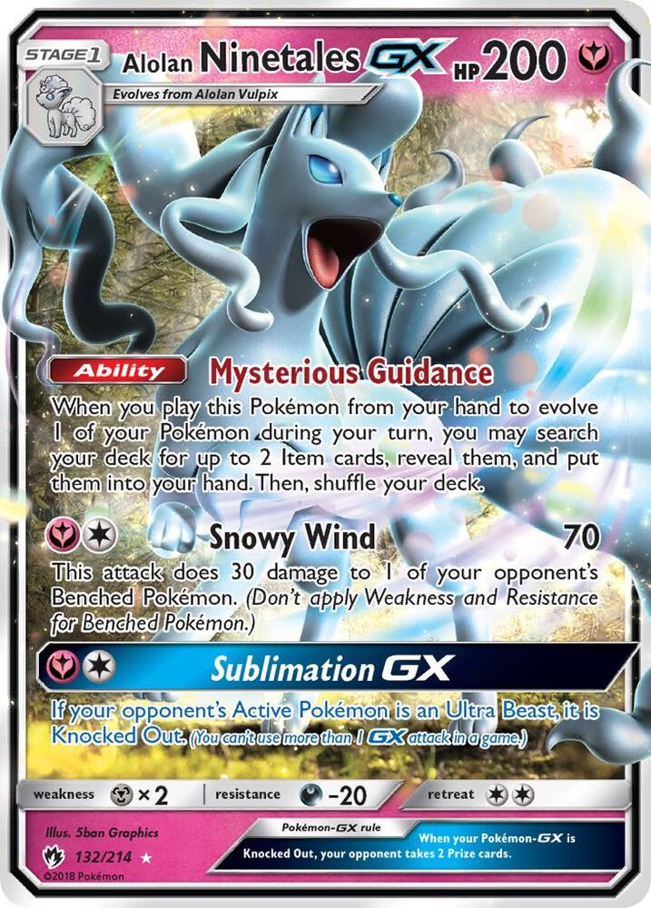 Alolan Ninetales GX - SM - Lost Thunder