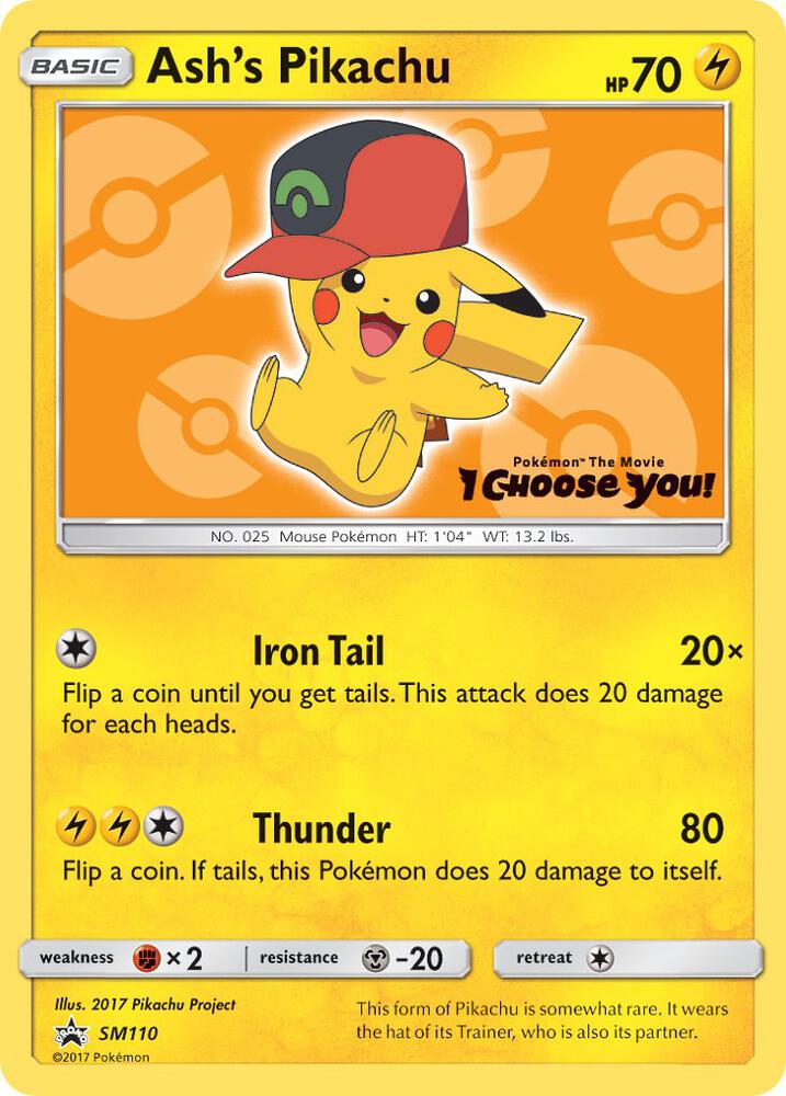 Ash's Pikachu - SM110 - SM Promos (LP)