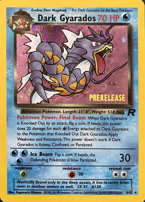Dark Gyarados (Prerelease) - WoTC Promo (LP) **SWIRL**