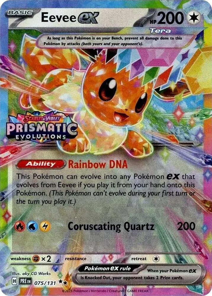 Eevee ex - 075/131 (Prismatic Evolutions Stamp