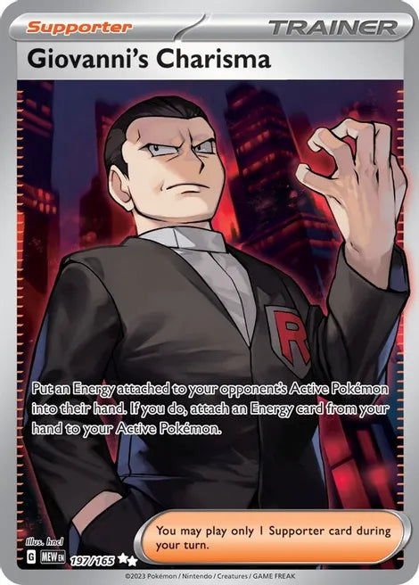Giovanni's Charisma 197/165 - SV: Scarlet & Violet 151