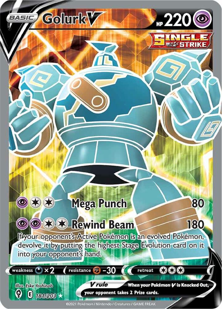 Golurk V (Full Art) - SWSH07: Evolving Skies