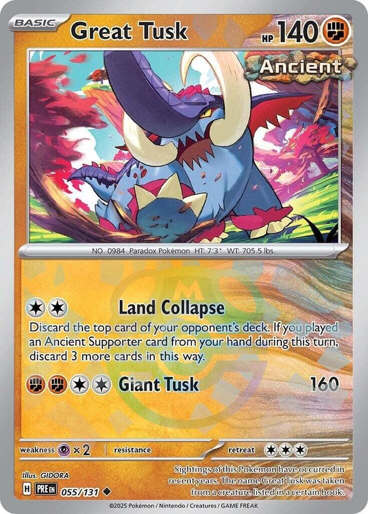 Great Tusk (Master Ball Pattern) - SV: Prismatic Evolutions