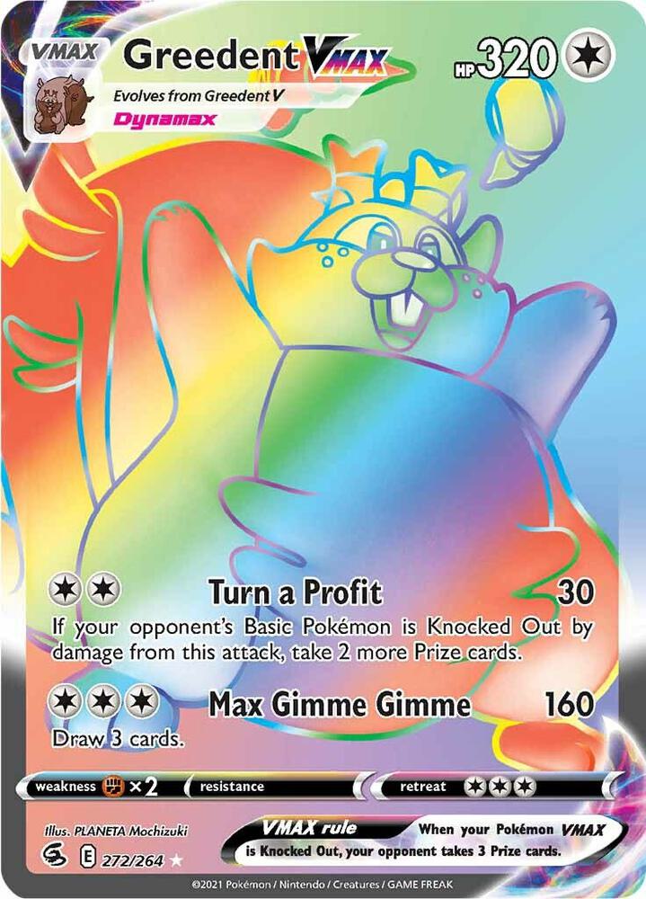 Greedent VMAX (Secret) - SWSH08: Fusion Strike