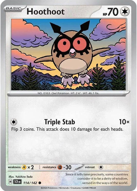 Hoothoot (Reverse Holo) - SV07: Stellar Crown