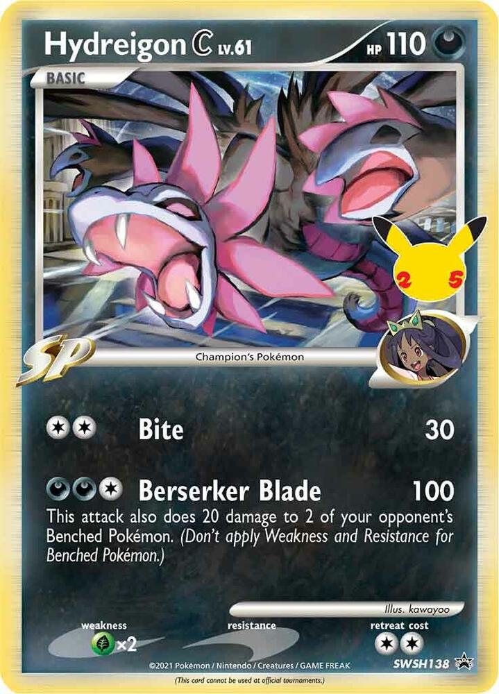 Hydreigon C lv.61 - SWSH138 - SWSH: Sword & Shield Promo Cards