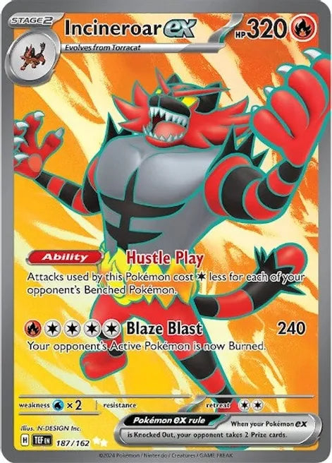 Incineroar ex 187/162 - SV05: Temporal Forces