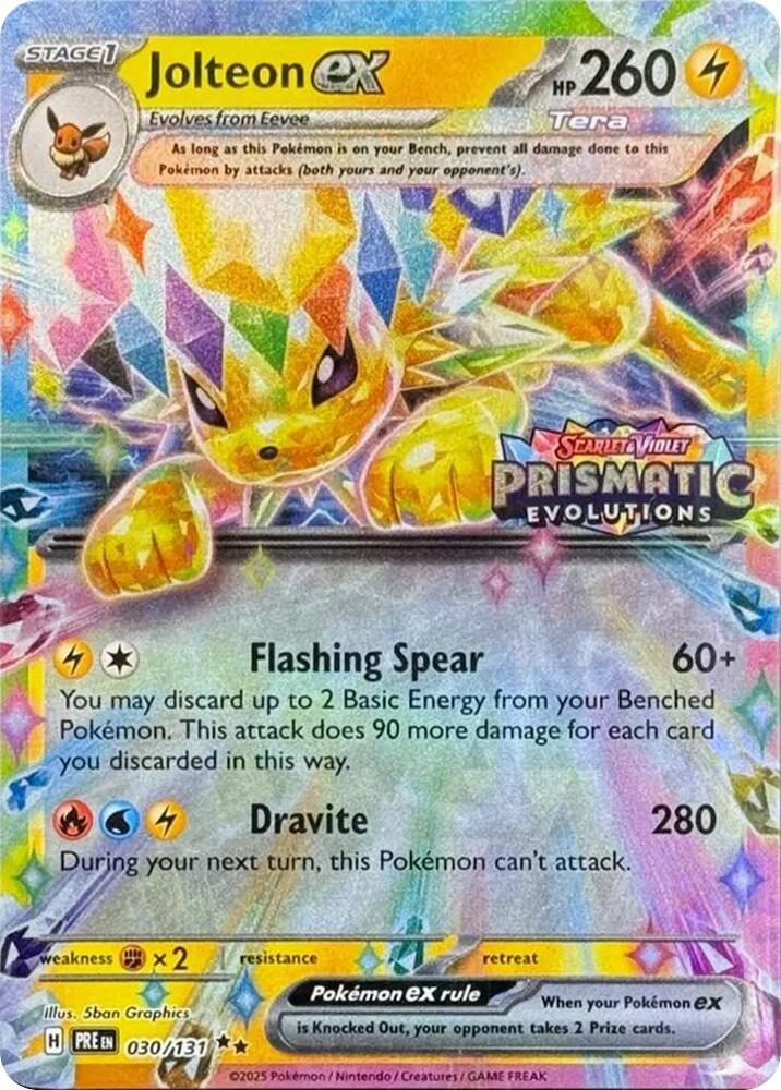 Jolteon ex - 030/131 (Prismatic Evolutions Stamp) - Miscellaneous Cards & Products