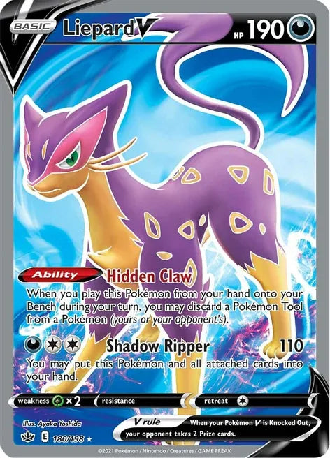 Liepard V (Full Art) - SWSH06: Chilling Reign