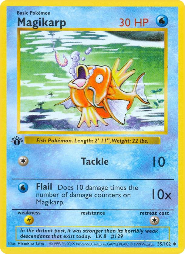 Magikarp - Base Set (Shadowless) (Unlimited) (DMG)