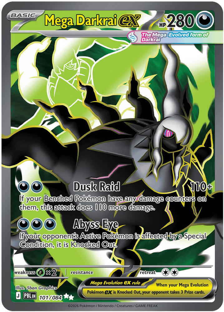 Mega Darkrai ex - 101/084 - ME05: Pitch Black