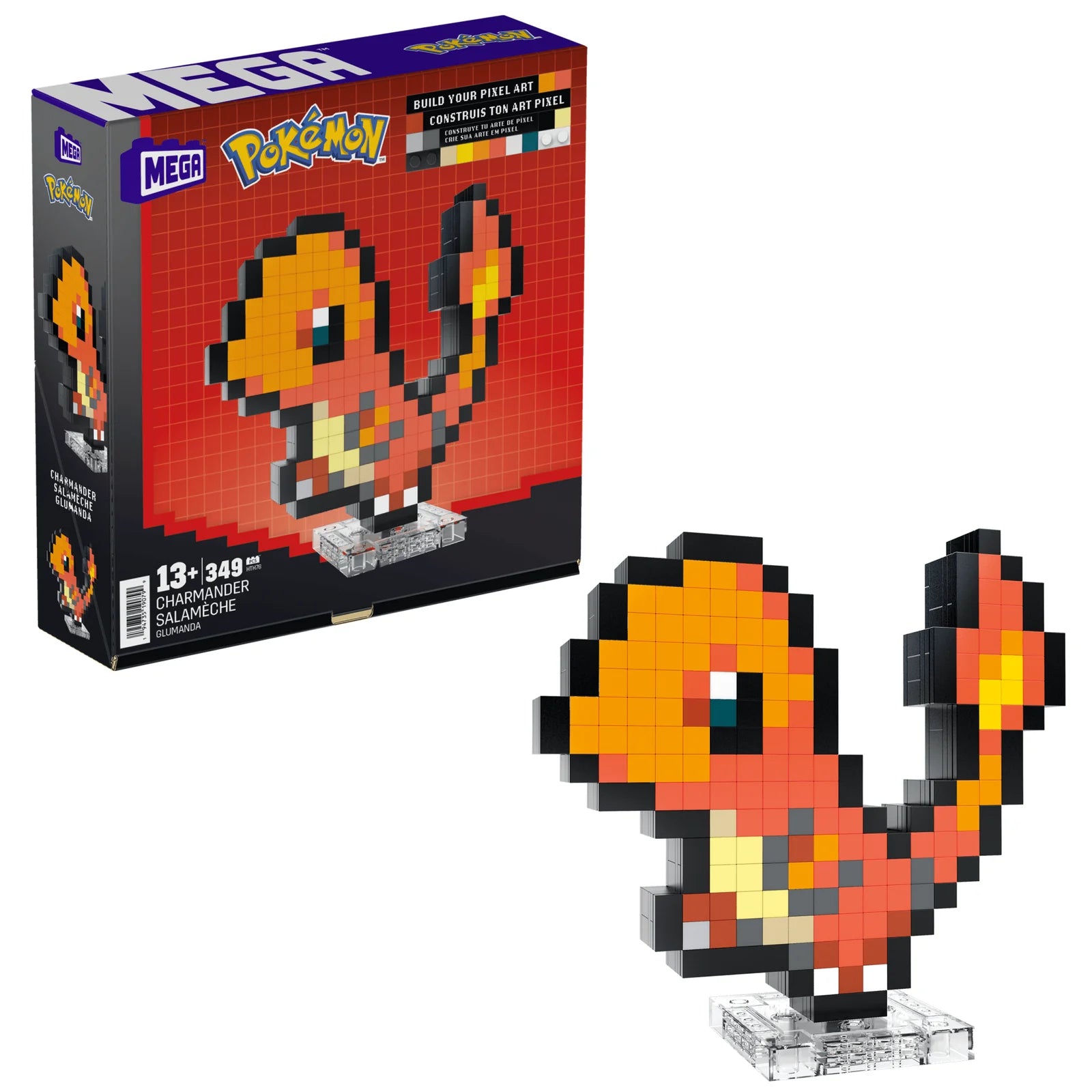 MEGA Pokémon Charmander Building Toy Kit (349 Pieces) Retro Set
