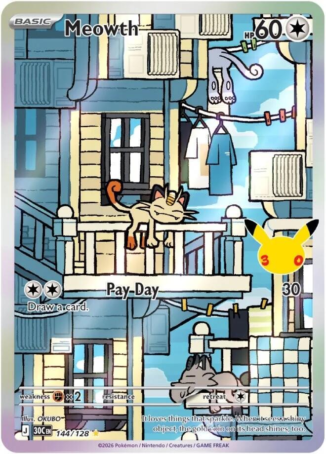 Meowth - 144/128 - ME: 30th Celebration