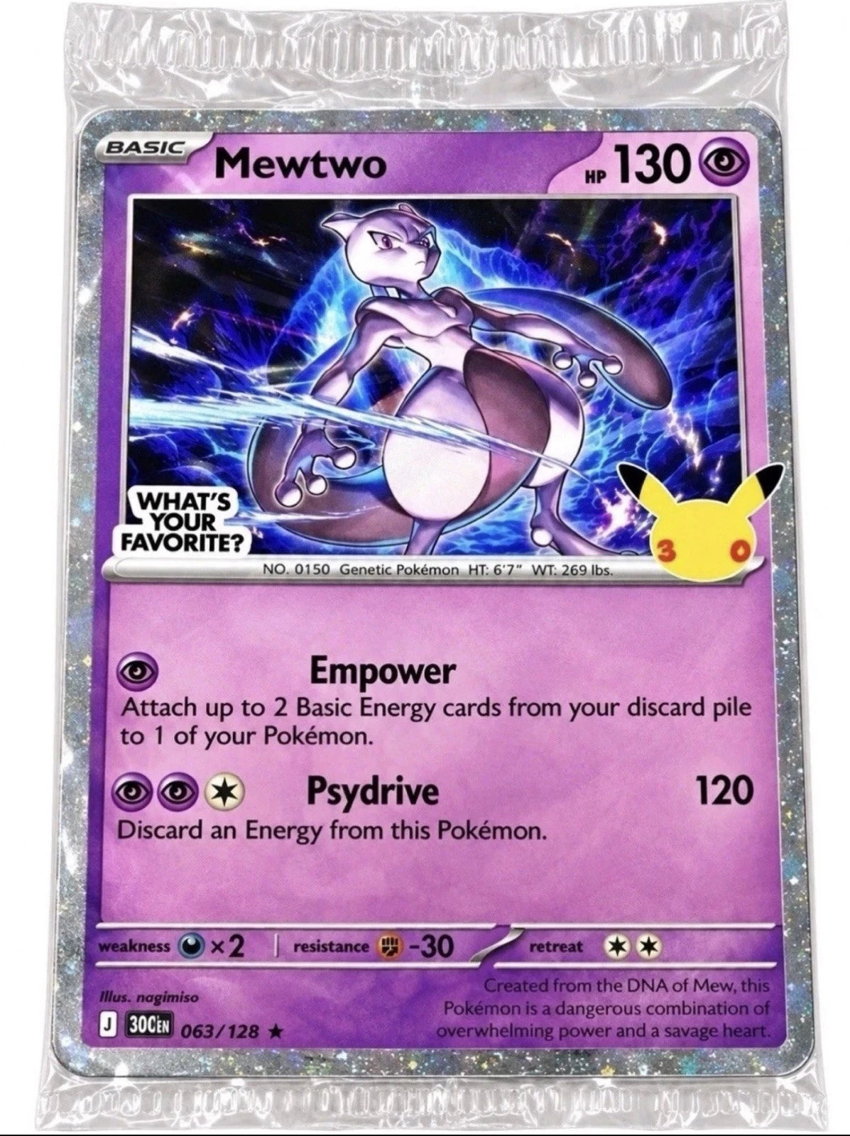 Mewtwo 063/128 - ME: 30th Celebration Promo (SEALED)