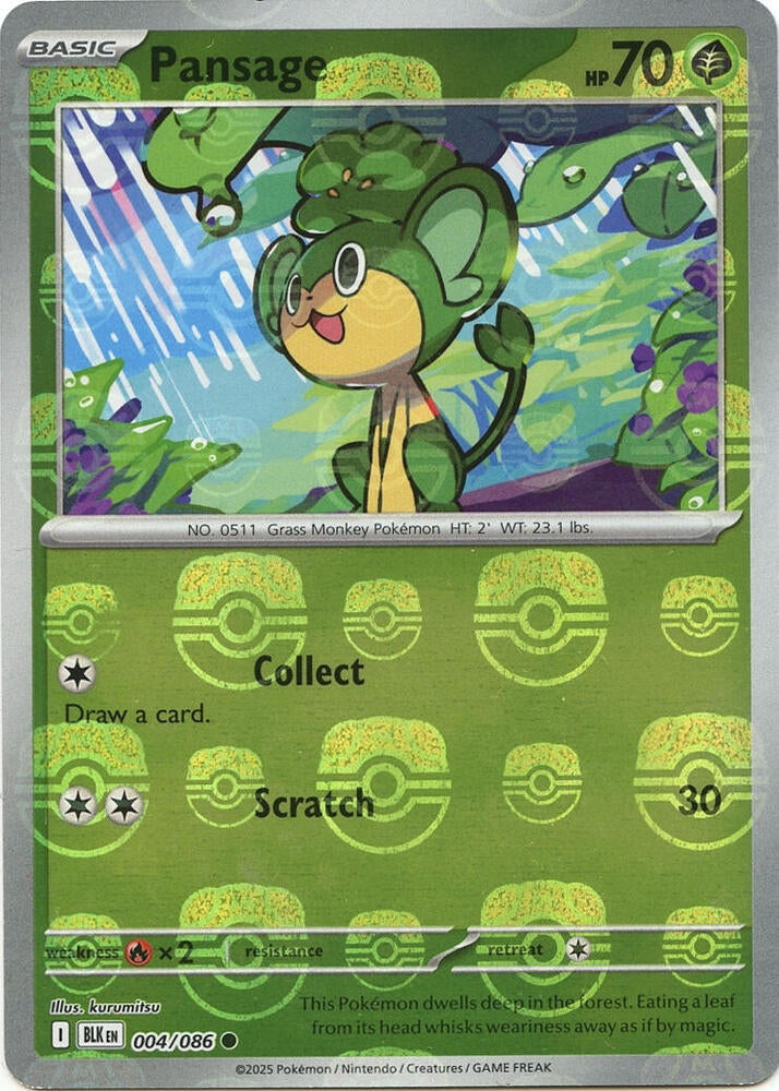 Pansage (Master Ball Pattern) - SV: Black Bolt