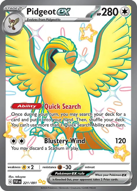 Pidgeot ex (Shiny) 221/091 - SV: Paldean Fates