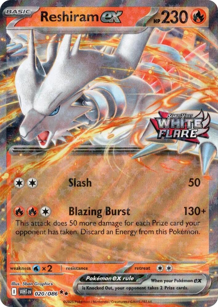 Reshiram ex (White Flare Stamped) - Miscellaneous Cards & Products