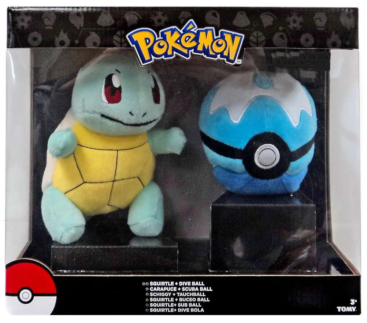 TOMY Pokemon Squirtle Dive Ball Gamestop Exclusive Boxed Set Plush