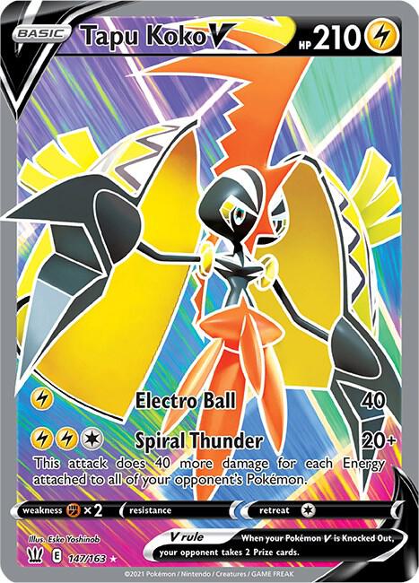 Tapu Koko V (Full Art) - SWSH05: Battle Styles