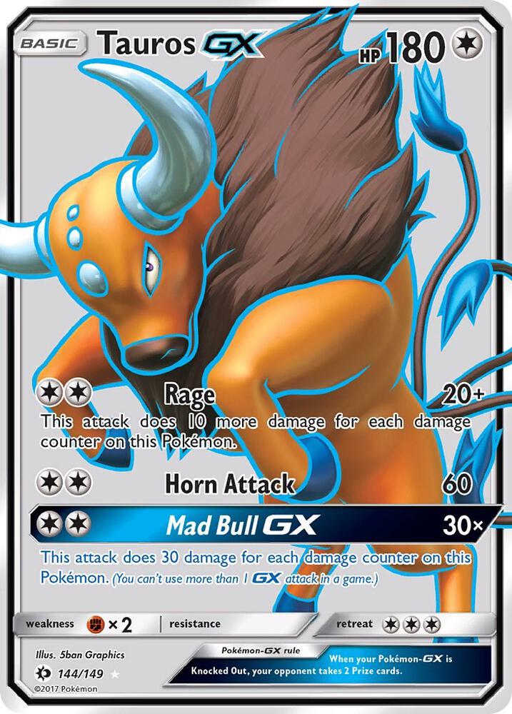 Tauros GX (Full Art) - SM Base Set