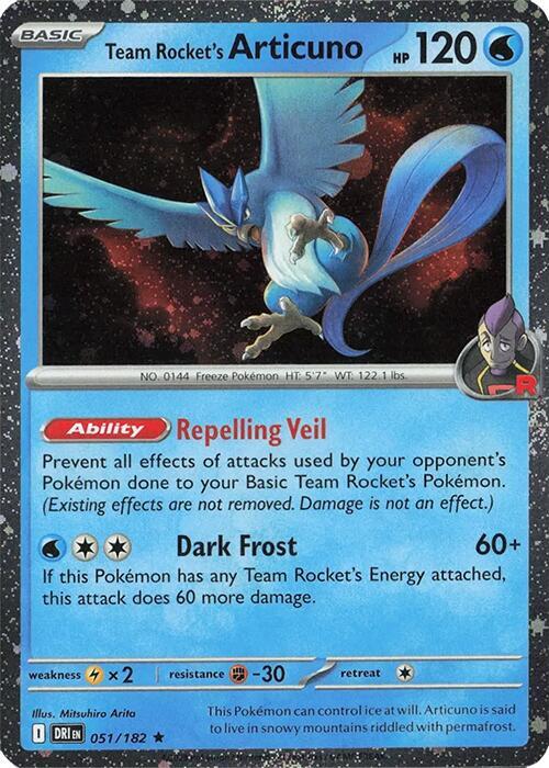 Team Rocket's Articuno - 051/182 (Cosmos Holo) - Miscellaneous Cards & Products