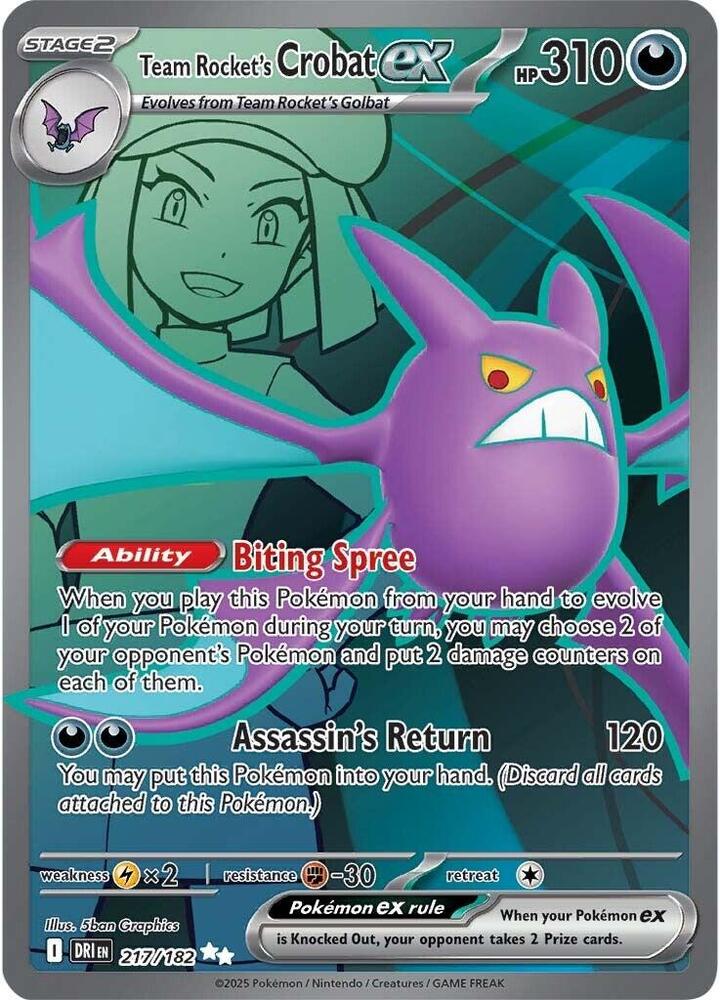 Team Rocket's Crobat ex - 217/182 - SV10: Destined Rivals