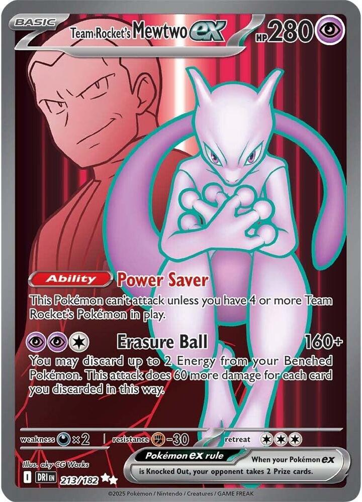 Team Rocket's Mewtwo ex - 213/182 - SV10: Destined Rivals