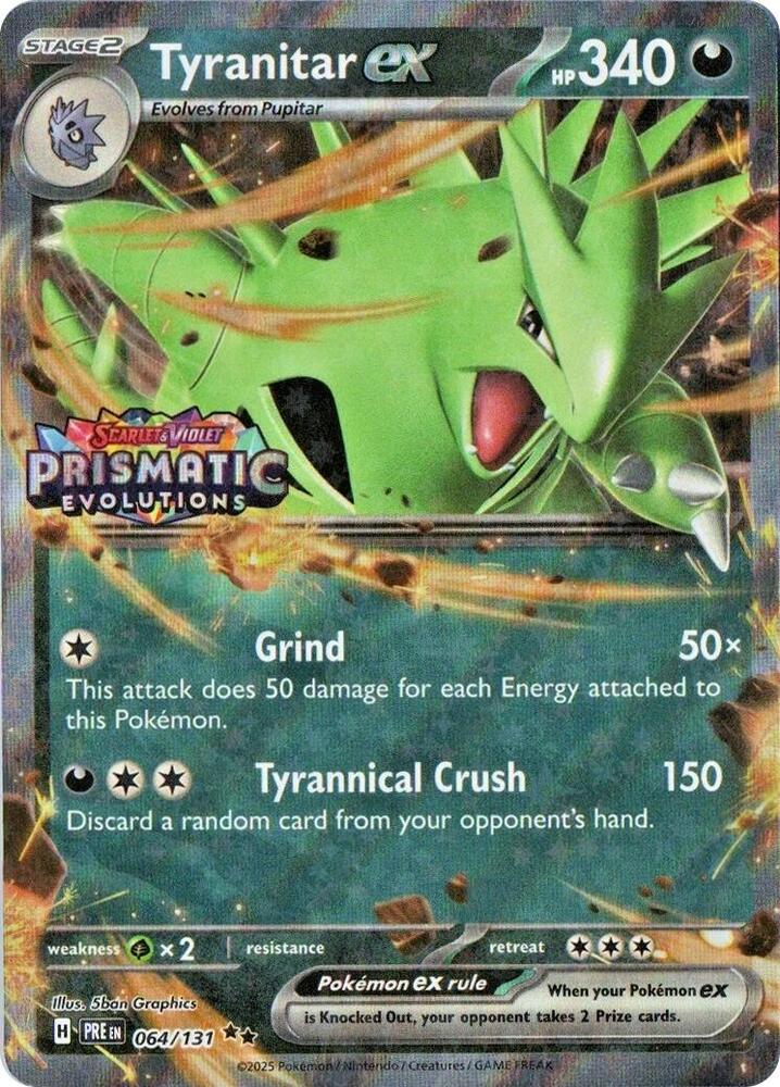 Tyranitar ex (Prismatic Evolutions Stamp) - Miscellaneous Cards & Products