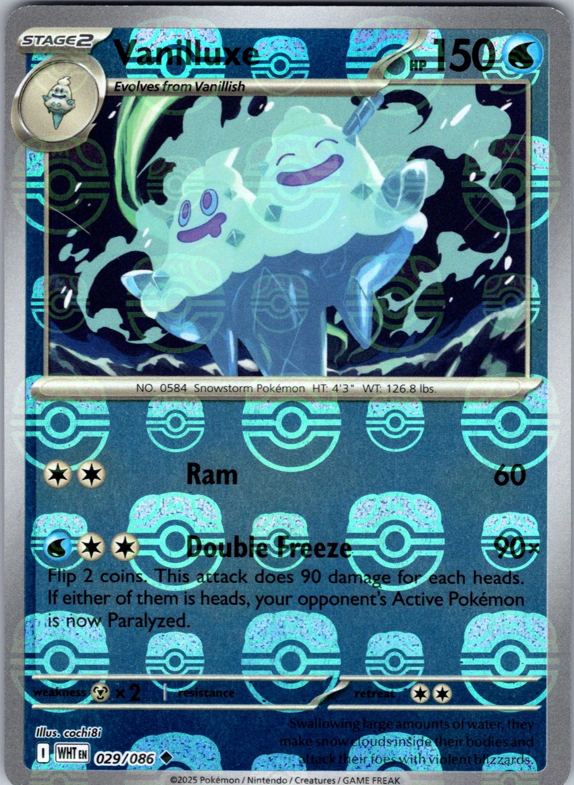 Vanilluxe (Master Ball Pattern) - SV: White Flare