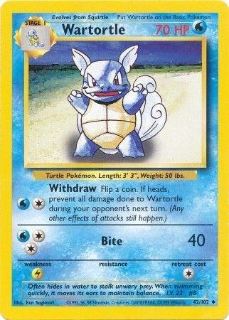 Wartortle (Light Play) - Base Set