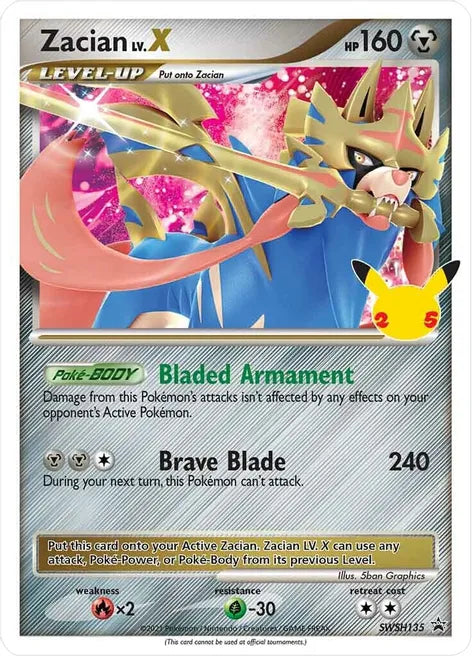 Zacian LV. X SWSH135 - SWSH: Sword & Shield Promo